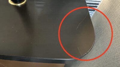 カウンターの割れ補修（茨城県土浦市）