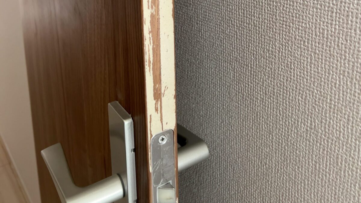 扉の表面剥がれ補修（茨城県つくば市）