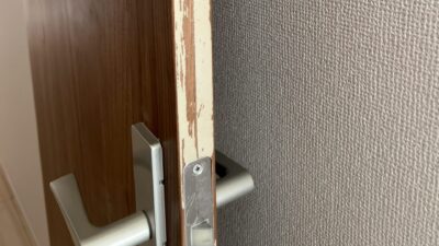 扉の表面剥がれ補修（茨城県つくば市）