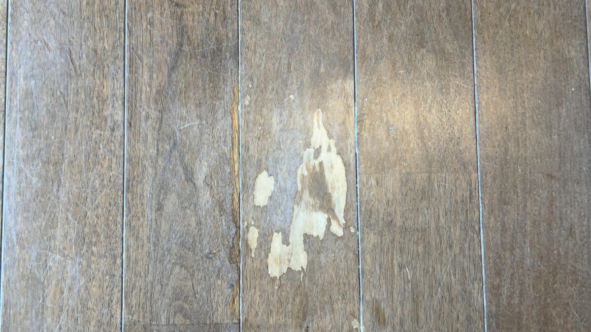フローリングの剥がれ補修（茨城県つくば市）